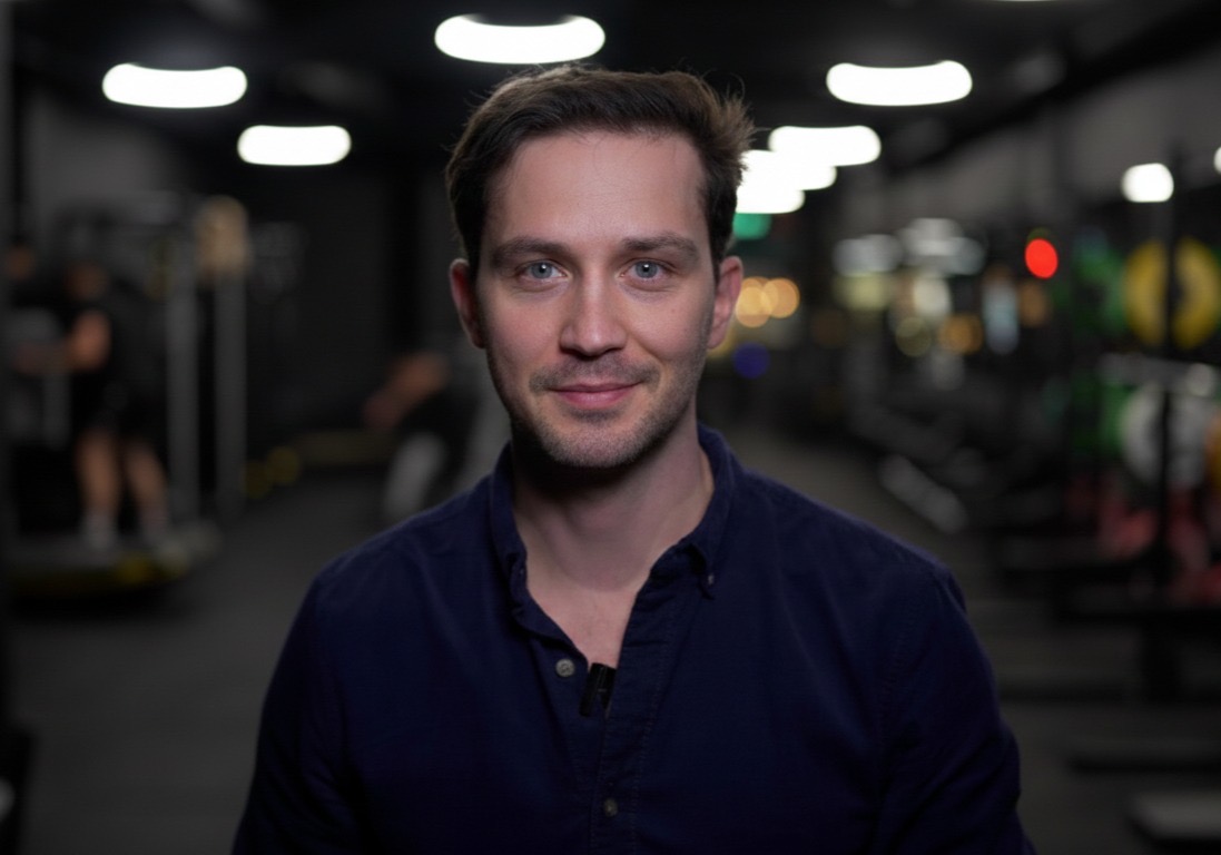 Alex Barmpas, Chartered Physiotherapist, portrait at the gym
